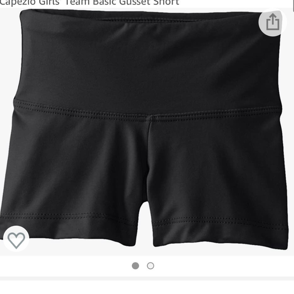 NWT size intermediate Capezio Girls' Team Basic Gusset Short